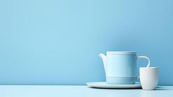 composition clean light blue background photo