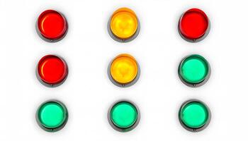 A set of traffic lights with different colors photo