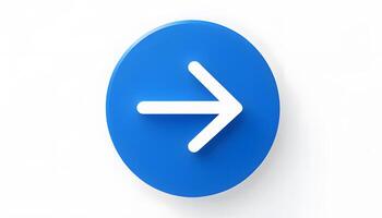Blue arrow pointing to the right direction photo