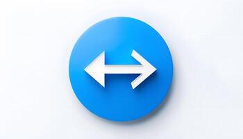 A blue button with an arrow pointing to the left photo