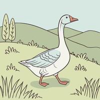 The illustration of goose bird vector