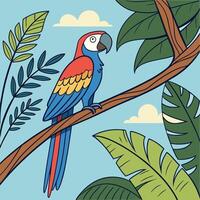 The illustration of parrot bird vector