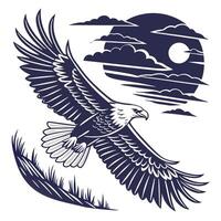 The illustration of eagle bird vector