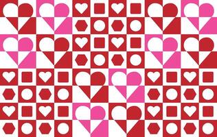 Valentine pattern seamless fabric Valentine day. abstract art heart geometric design. Designed for background ,wallpaper ,valentine pattern ,wrapping paper ,couple ,fabric ,anniversary ,sweetheart vector