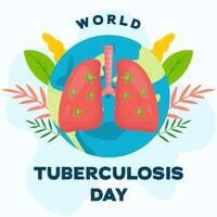 illustration for world tuberculosis day in flat design vector