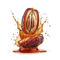 Tempting fresh juicy dates fruit bursting open invitingly for appetizing dessert ideas photo