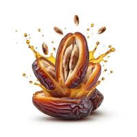 Exquisite fresh juicy dates fruit bursting open elegantly for sophisticated recipe inspirations photo