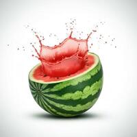 Half-Slice of Watermelon, Packed with Bursting Seeds photo