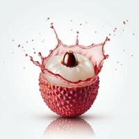 Luscious Lychee Bursting Open with Sweet Juices photo