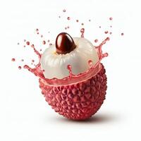 Lychee Juices Flowing After Bursting Open photo
