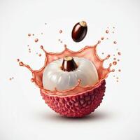 Fresh Lychee Juices Splashing with Flavor photo