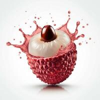 Lychee Splitting Open in a Sweet, Juicy Burst photo