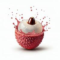 Lychee Opened Wide with a Juicy Splash photo