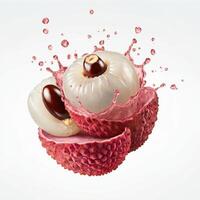 Bursting Open Lychee Overflowing with Juiciness photo