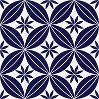 a blue and white tile pattern with a star design vector