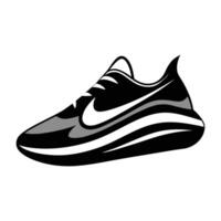 a sleek black and white illustration of a- white background. vector