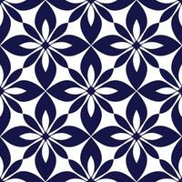 a blue and white pattern with flower vector