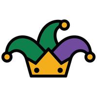 Jester Hat with Crown Design vector