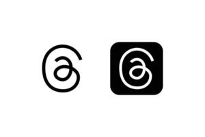 Instagram threads logo icon. Social media logo vector