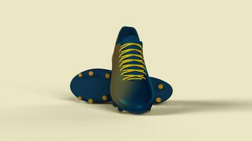 two orange and blue boots on the set, bottom view photo