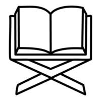Open book on a chair icon illustration design vector
