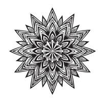 A black and white drawing of a flower vector