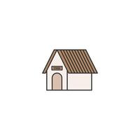 Simple Minimalist Design of a Small Wooden Pet House vector