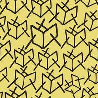 seamless pattern with intersection of line and surface in hand drawn style vector