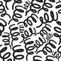 seamless pattern with springs in hand drawn style vector