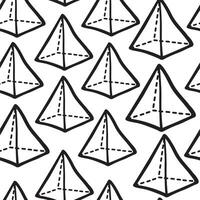 seamless pattern with pyramid in hand drawn style vector