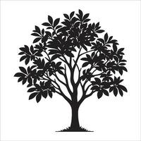 Tree Silhouette Design Illustration On White Background vector
