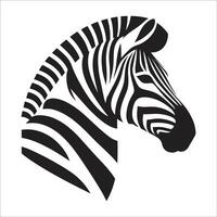 Zebra Silhouette Design Illustration On White Background vector