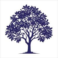 A Stylized Illustration of a Large Tree vector