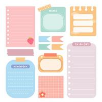 Cute bullet journal element. Pepar notes daily planner and to do list. Scrapbook memo illustration vector