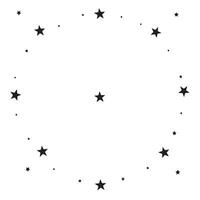 Starry Circle Frame vector