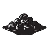 Dates on a Plate vector