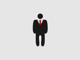 silhouette of a businessman wearing a suit and tie vector