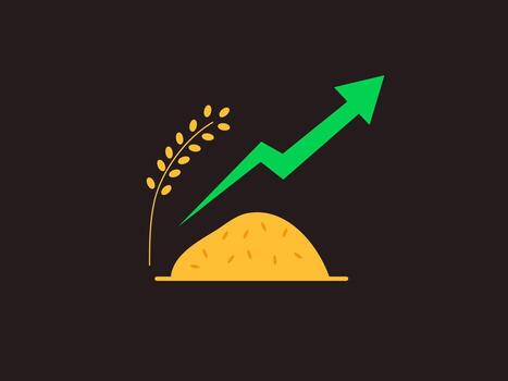 This image features a green arrow pointing upwards vector