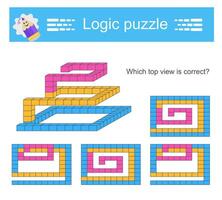 Logic puzzle. Printable worksheet. vector
