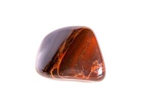 close up mineral stone jasper on a white background photo