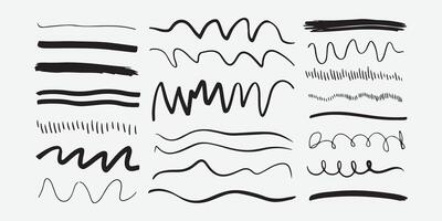 Abstract Doodle Lines and Scribbles Pack vector