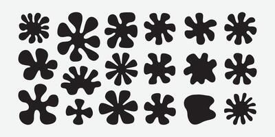 Abstract Black Blobs Shapes. Organic Blob Shape Collection. vector