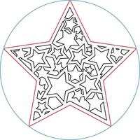 Candle Christmas Coaster File for Laser Cutter. vector