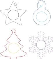 Christmas Napkin Holders File for Laser Cut. vector