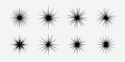 Dynamic Burst Shapes. Burst Shapes Silhouette Set. Silhouette Explosion Set. Abstract Silhouette Bursts. vector