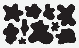 Organic Blob Shape Collection. Modern Abstract Blob Silhouettes. vector