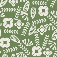 Seamless Pattern Folk Flower Motif Textile Design Floral Ornament Print Design Floral And Leaf Pattern. vector