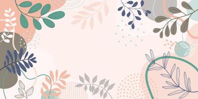 Design banner spring background with beautiful. vector