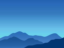 mountain range landscape with blue gradient sky for nature background vector