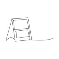 Table calendar single line art vector